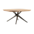 Modern Geometric Coffee Table with Wooden Top and Metal Base